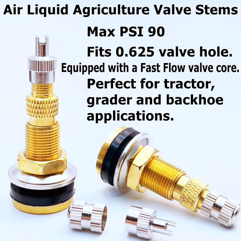 Aracey 2Pieces TR618A Tractor Air/Liquid Valve Stems for Industrial Agricultural Wheels,Equipped with a Fast Flow Valve Core.Suitable for Tractor, Grader and Backhoe Applications(Pack of 2) - Image 4